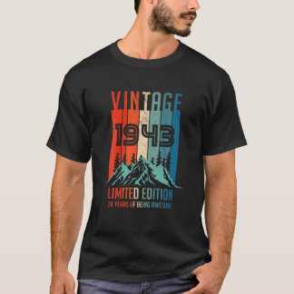 Vintage 1943 Begränsad utgåva 79 födelsedagar 79 å T Shirt