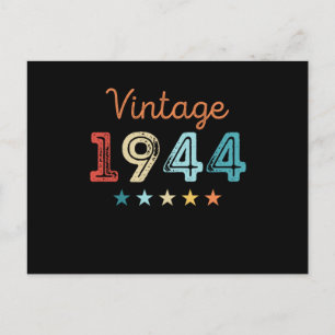 Vintage 1944 80:e födelsedag Retro Gift 80-årig Vykort