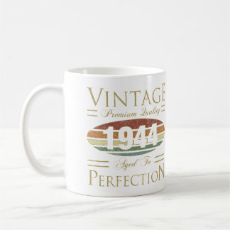 Vintage 1944 80:e födelsedagen kaffemugg