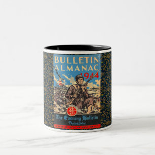 VINTAGE 1944 ALMANAC WWII Två-Tonad MUGG