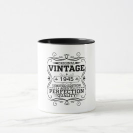Vintage 1945 80-årsdag Åldrad till Perfektion Mugg
