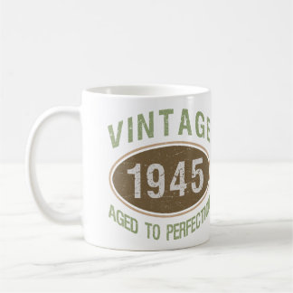 Vintage 1945 80:e födelsedagen kaffemugg