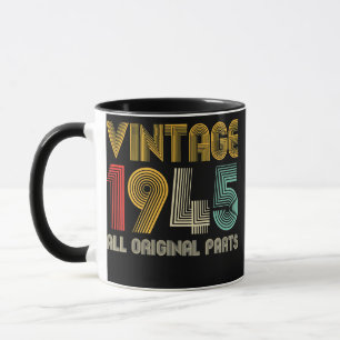 Vintage 1945 Alla originaldelar 77 år gamla 77:e Mugg