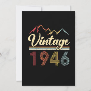 Vintage 1946 75:e Birthday Retro 75 Years Inbjudningar