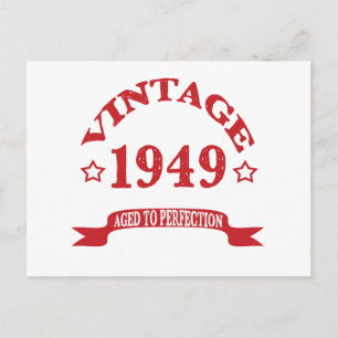 Vintage 1949 Åldrad till perfektion Vykort
