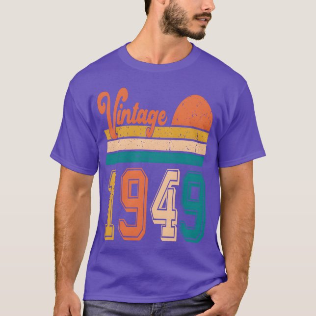 Vintage 1949 födelsedagspresent vintage t shirt (Framsida)