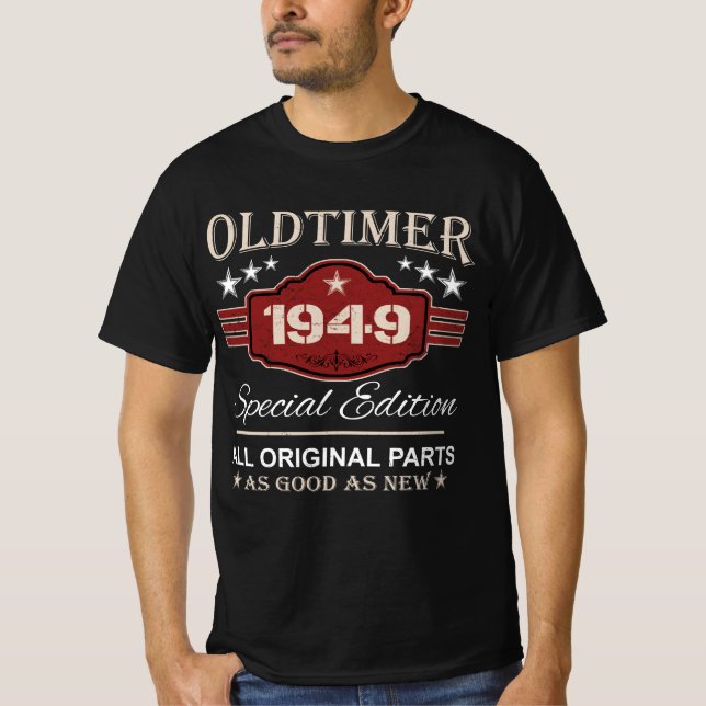 Vintage 1949 Retro Birthday - Oldtimer Gift T Shirt (Framsida)
