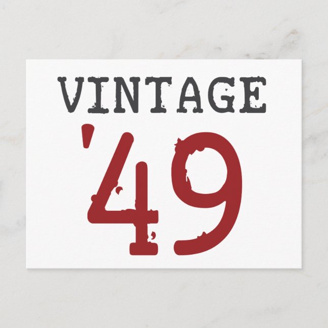 Vintage 1949 vykort (Framsida)