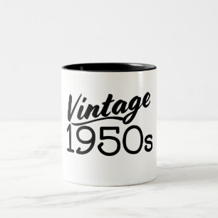 Vintage 1950-tal Två-Tonad mugg