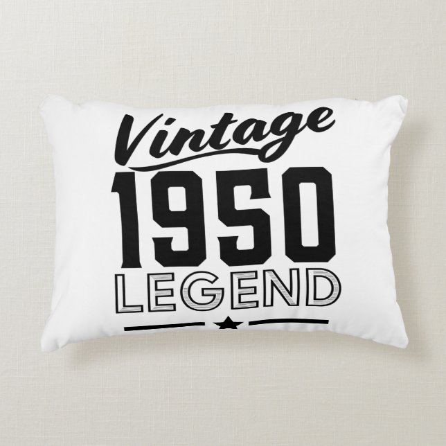 Vintage 1950-talets accentkudde prydnadskudde (Framsidan)