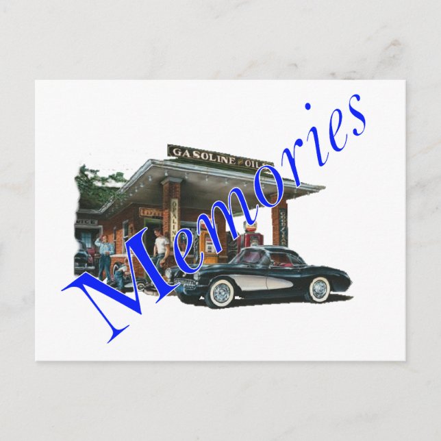 Vintage 1950-talstjänsten Station Vykort (Framsida)