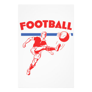 Vintage 1950s fotbollsspelare fototryck