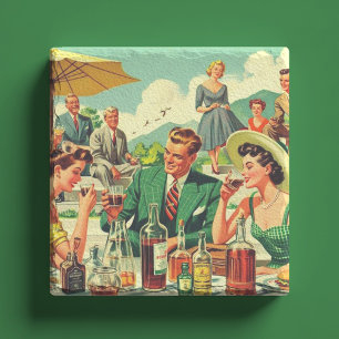 Vintage 1950s - Illusation Stenunderlägg