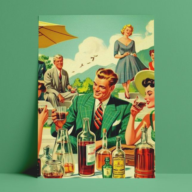 Vintage 1950s - Illusation Vykort (Skapare uppladdad)