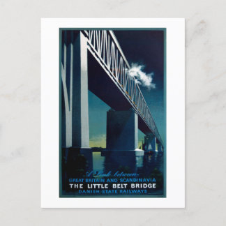 Vintage 1951 Ålder Rasmussen Danish State Railways Vykort