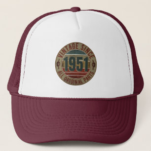 VINTAGE 1951 FÖDELSEDAGSGÅVA TRUCKERHAT KEPS