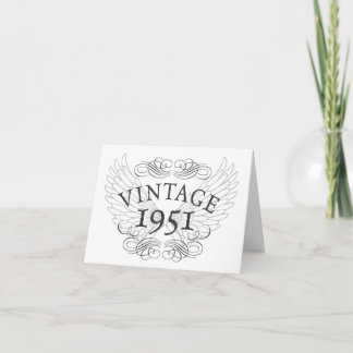 Vintage 1951 med vingar kort