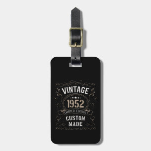 Vintage 1952 Begränsad Edition Anpassningsbar gjor Bagagebricka
