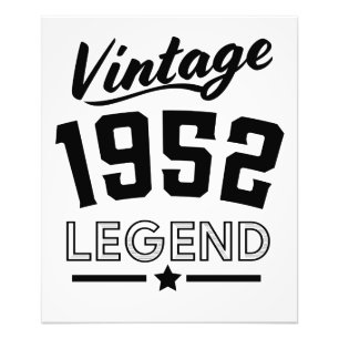 Vintage 1952 legend fototryck