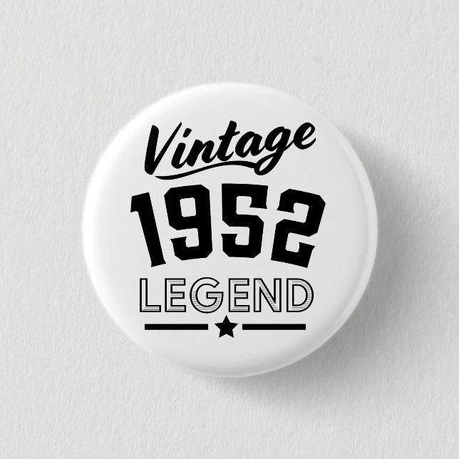 Vintage 1952 legend knapp (Framsida)