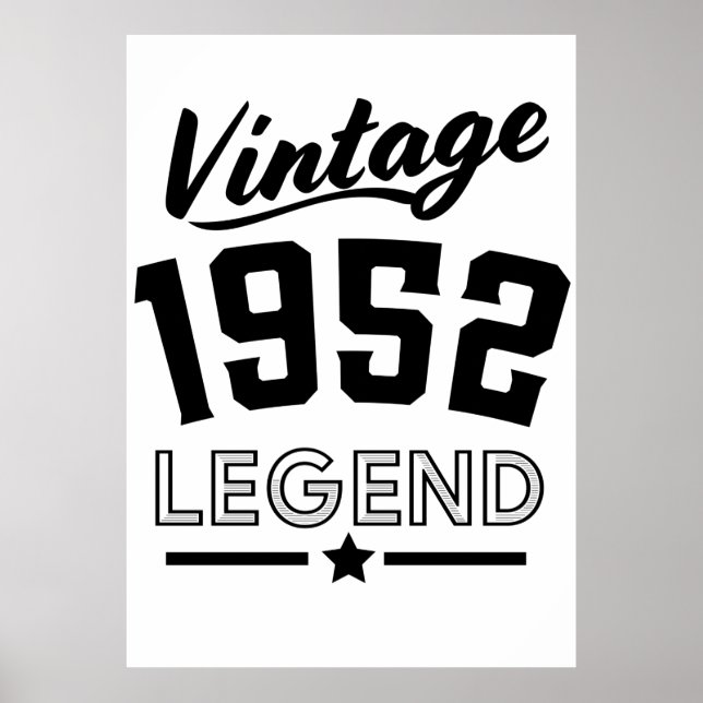 Vintage 1952 legend poster (Framsidan)