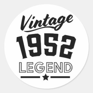 Vintage 1952 legend runt klistermärke