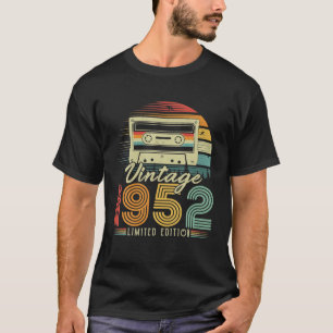 Vintage 1952 Retro-kassett 1952 74-årsdag 74 T Shirt