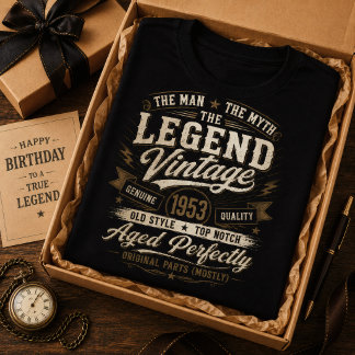 Vintage 1953 Åldrat Perfekt Nedslitet 73-årsdag T Shirt