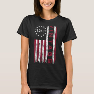 Vintage 1953 Amerikansk Flagga 70:e födelsedagen 7 T Shirt