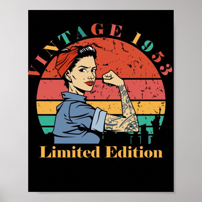 Vintage 1953 Född 1953 Poster (Framsidan)