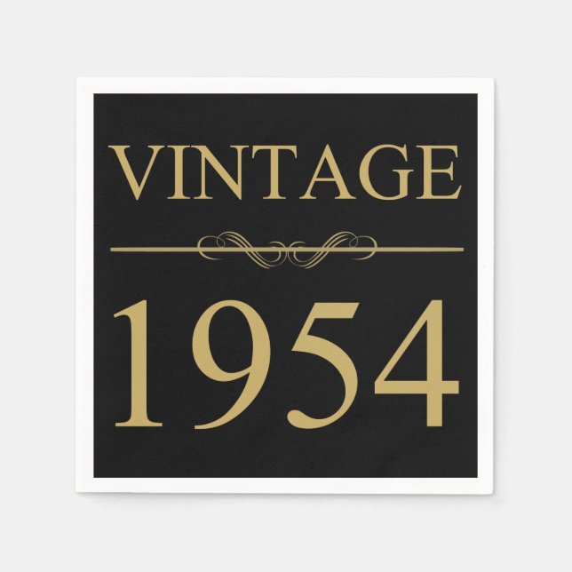 Vintage 1954 70:e födelsedagen pappersservett (Framsidan)