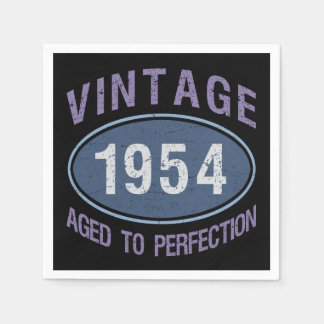 Vintage 1954 70:e födelsedagen pappersservett