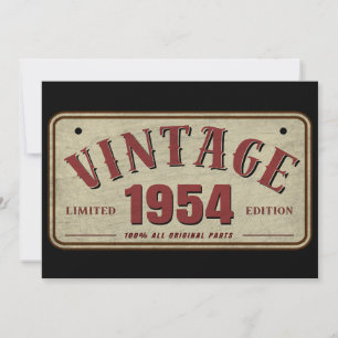 Vintage 1954 Begränsad Upplaga Alla Originaldelar Inbjudningar