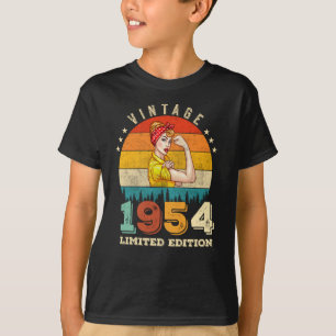 Vintage 1954 Limited Edition Kvinnors Födelsedagsd T Shirt