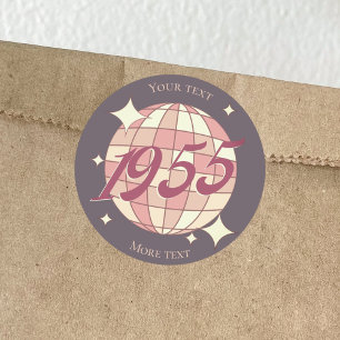 Vintage 1955 70-årsdagen runt klistermärke