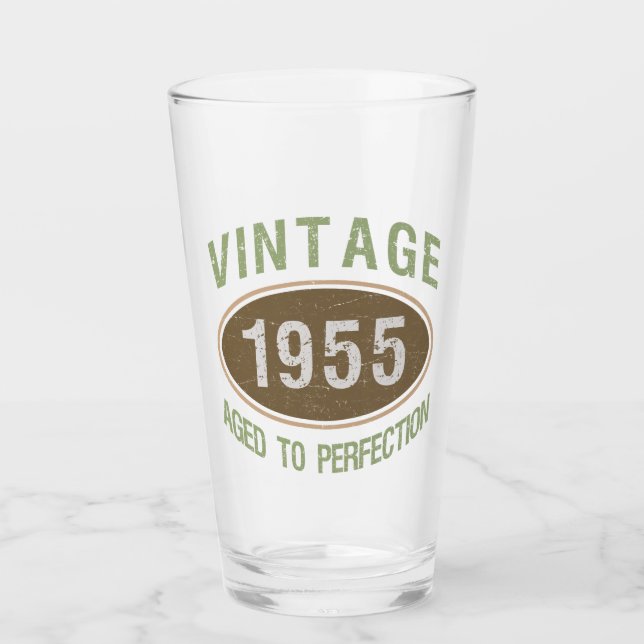 Vintage 1955 70:e födelsedagen glaskopp (Framsida)