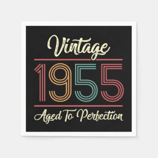 Vintage 1955 70:e födelsedagen pappersservett