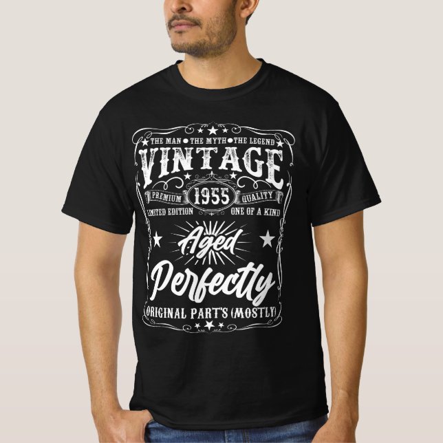 Vintage 1955 - Åldras perfekt design T Shirt (Framsida)