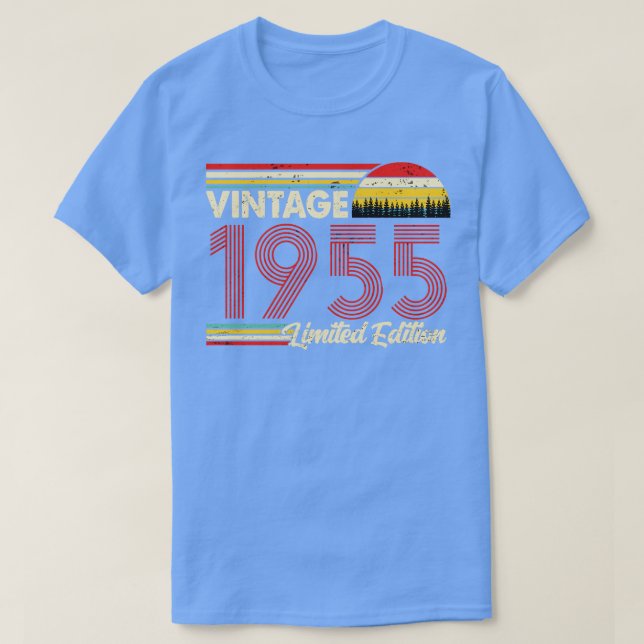 Vintage 1955 Birthday Shirt Begränsad Edition 1955 T (Design framsida)