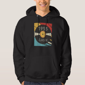 Vintage 1955 Klassiskt födelseår för vinylregistre Hoodie