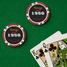 Vintage 1956 Begränsad Edition Poker Chip - 70:e