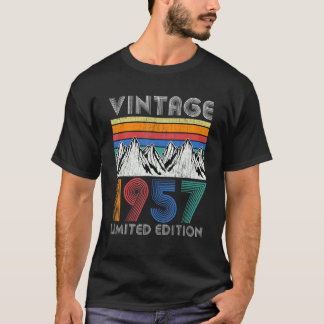 Vintage 1957 65e Födelsedag 65 år Gamla Manar kvin T Shirt