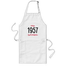 Vintage 1957 Åldrad till Perfektion 60 Födelsedags Långt Förkläde