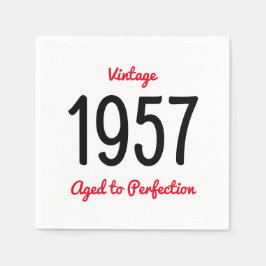 Vintage 1957 Åldrad till perfektion 60 Födelsedags Pappersservett