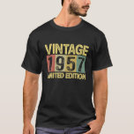 Vintage 1957 Bday 65 Years Funny 65e Birthday T Shirt<br><div class="desc">Vintage 1957 Bday 65 Years Old Funny 65e Birthday Fantastisk Shirt</div>