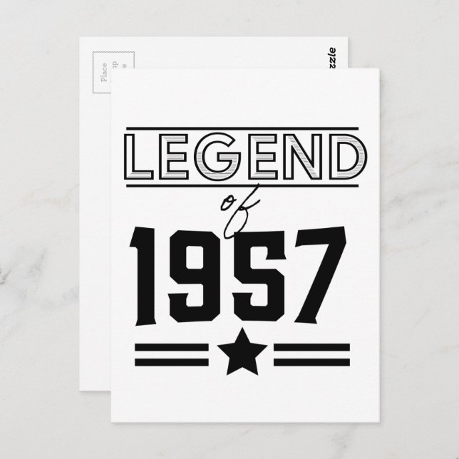 Vintage 1957 vykort (Fram/baksida)