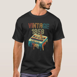 Vintage 1958 65e Birthday Manar Kvinnor 65 år gaml T Shirt