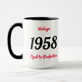 Vintage 1958 Åldrad till perfektion 60 Födelsedags Mugg