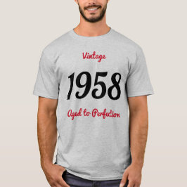 Vintage 1958 Åldrad till perfektion 60 Födelsedags Tee