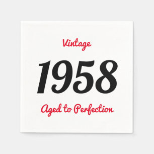 Vintage 1958 Åldrats till perfektion 60 Födelsedag Pappersservett